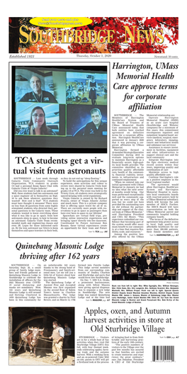 TCA Students Get a Vir- Financially Secure, High-Qual- the Epic Electronic Medical Ity Local Health Provider