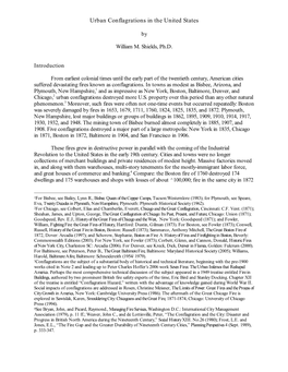 Urban Conflagrations in the United States