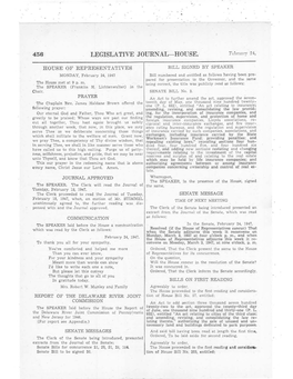 LEGISLATIVE JOURNAL-HOUSE. Tebnrnry 24