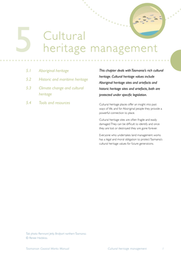 Cultural Heritage Management 1 5.1