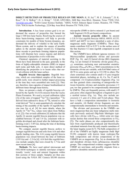 Direct Detection of Projectile Relics on the Moon