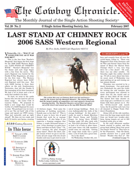 February 2007 LAST STAND at CHIMNEY ROCK 2006 SASS Western Regional by Five Jacks, SASS Life/Regulator #23711