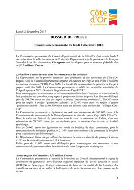 Dossier De Presse