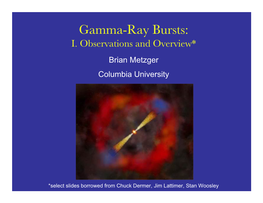 Gamma-Ray Bursts: I