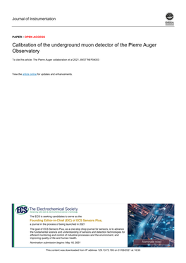 Calibration of the Underground Muon Detector of the Pierre Auger Observatory