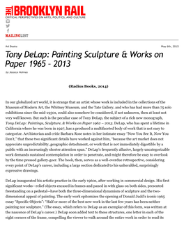 Tony Delap: Painting Sculpture & Works on Paper 1965