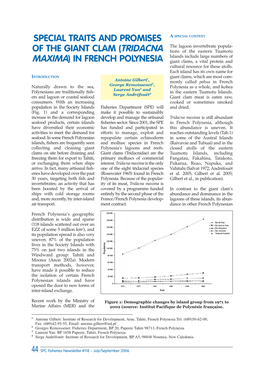 IN FRENCH POLYNESIA Giant Clams, a Vital Protein and Cultural Resource for These Atolls