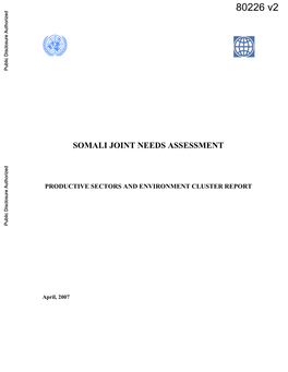 Summary of Cost Estimates for Somaliland, Puntland, and South Central Somalia (US$ Million)