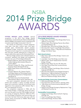 2014 Prize Bridge AWARDS