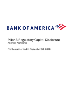 Pillar 3 Regulatory Capital Disclosure Advanced Approaches