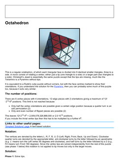 Octahedron Christoph's Jewel