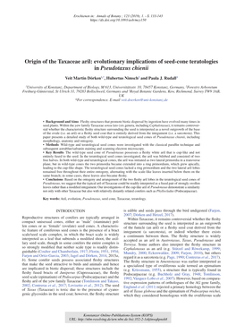 Evolutionary Implications of Seed-Cone Teratologies in Pseudotaxus Chienii