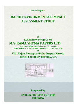 RAPID ENVIRONMENTAL IMPACT ASSESSMENT STUDY M/S RAMA