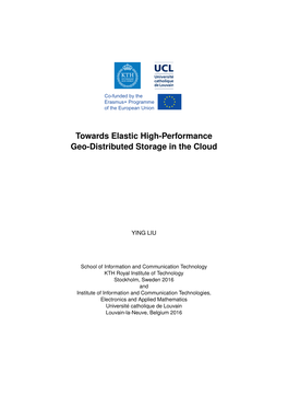 Towards Elastic High-Performance Geo-Distributed Storage in the Cloud