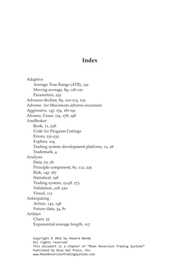 Adaptive Average True Range (ATR), 132 Moving Average, 89, 118-120