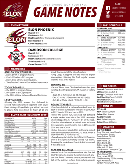 Elon Phoenix Davidson College