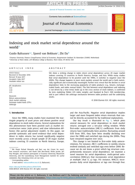 Indexing and Stock Market Serial Dependence Around the World