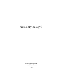 Norse Mythology I