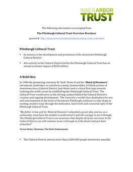 Pittsburgh Cultural Trust Overview Brochure