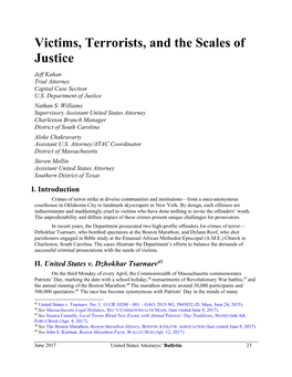 Victims, Terrorists, and the Scales of Justice