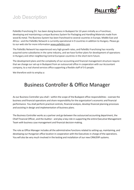 Business Controller & Office Manager