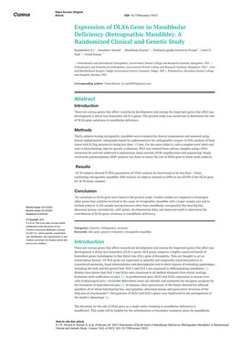 Expression of DLX6 Gene in Mandibular Deficiency (Retrognathic Mandible): a Randomized Clinical and Genetic Study