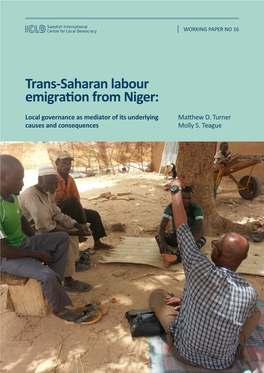 Trans-Saharan Labour Emigration from Niger