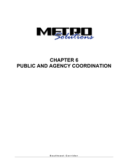Chapter 6 Public and Agency Coordination