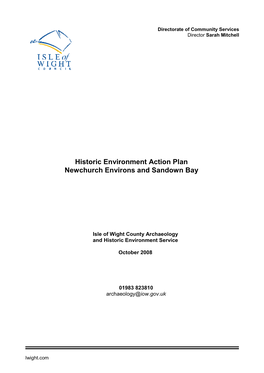 Historic Environment Action Plan Newchurch Environs and Sandown Bay