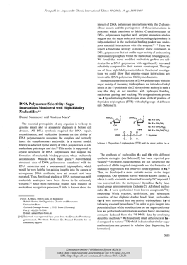 DNA Polymerase Selectivity: Sugar Interactions Monitored with High