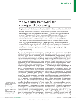 A New Neural Framework for Visuospatial Processing