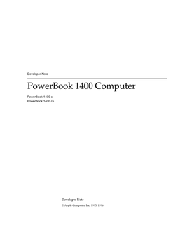 Powerbook 1400 Computer