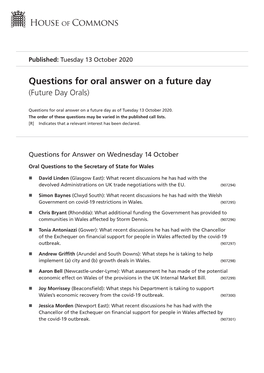 View Future Day Orals PDF File 0.11 MB