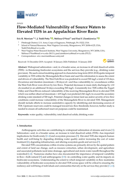 Flow-Mediated Vulnerability of Source Waters to Elevated TDS in an Appalachian River Basin