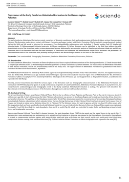 Provenance of the Early Cambrian Abbottabad Formation in the Hazara Region, Pakistan