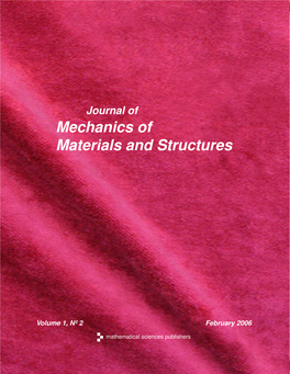 Journal of Mechanics of Materials and Structures Vol 1 Issue 2, Feb 2006