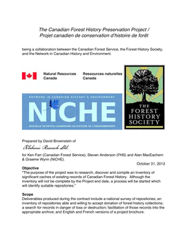 Cdn Forest History Preservation Project