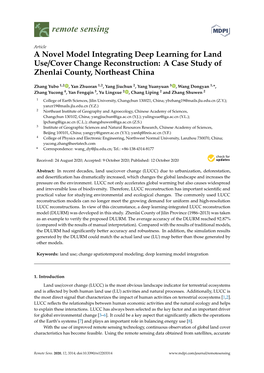 A Novel Model Integrating Deep Learning for Land Use/Cover Change Reconstruction: a Case Study of Zhenlai County, Northeast China