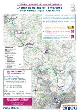 Chemin De Halage De La Mayenne Section Montreuil-Juigné – Grez-Neuville