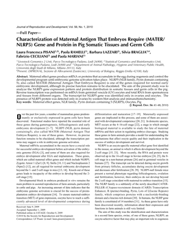 Characterization of Maternal Antigen That Embryos Require (MATER