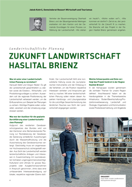 Zukunft Landwirtschaft Haslital Brienz