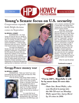 Young's Senate Focus on U.S. Security