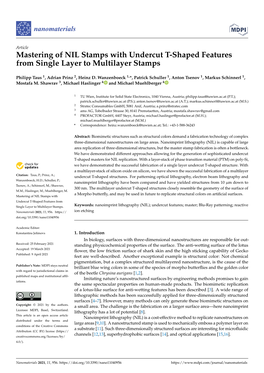 Mastering of NIL Stamps with Undercut T-Shaped Features from Single Layer to Multilayer Stamps