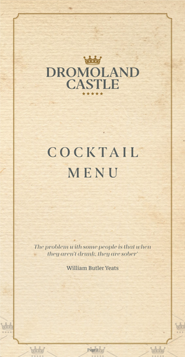 Cocktail Menu