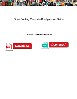 Cisco Routing Protocols Configuration Guide