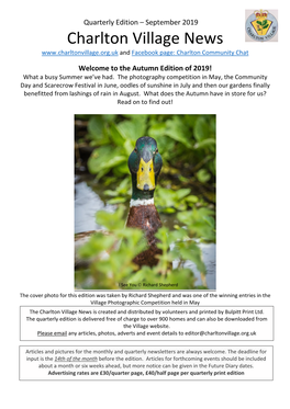 Charlton Village Quarterly Edition Sept 2019 FINAL A4