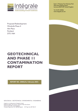 Geotechnical and Phase 11 Contamination Report