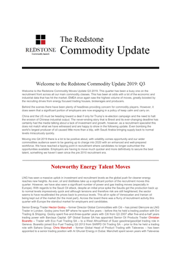 Redstone Commodity Update Q3 2019
