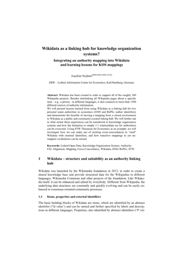 Wikidata As a Linking Hub for Knowledge Organization Systems? Integrating an Authority Mapping Into Wikidata and Learning Lessons for KOS Mappings