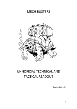 Mech Busters Unnoficial Technical and Tactical